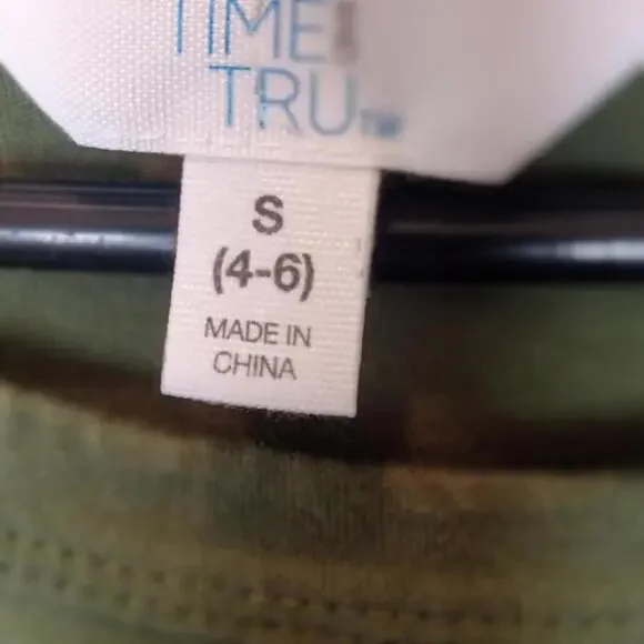 Time and Tru‎ Women's Tiered Dress - Size S - Olive Green - Picture 2 of 3